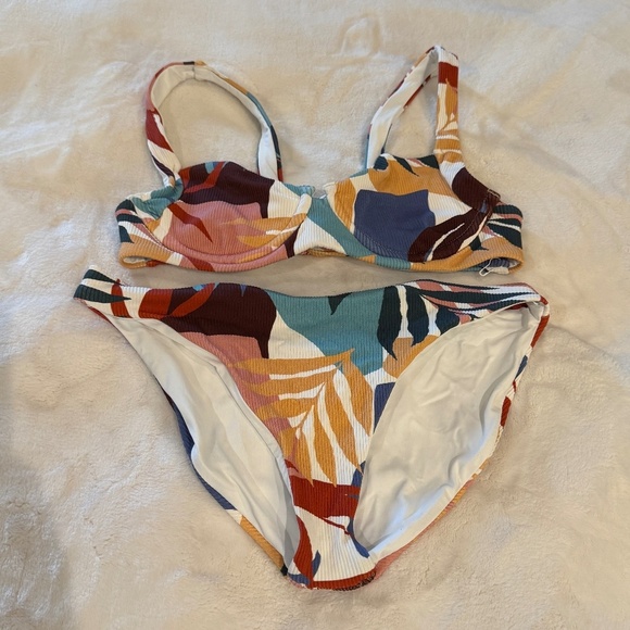 New! SET Vitamin A Demi Luciana bikini Cypress Tropical Print 31355 - Picture 4 of 12
